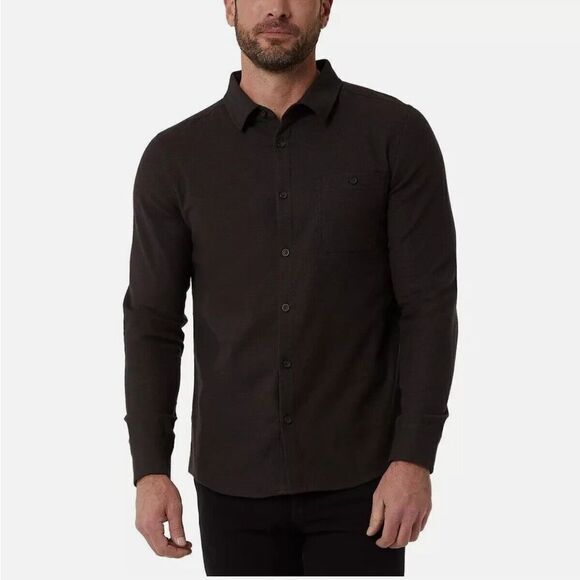 32 Degrees Men's Long Sleeve Button-Up Shirt, Stretch Fabric, - Picture 2 of 5